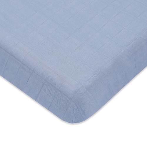 Mini Crib Sheet in GOTS Certified Organic Muslin Cotton