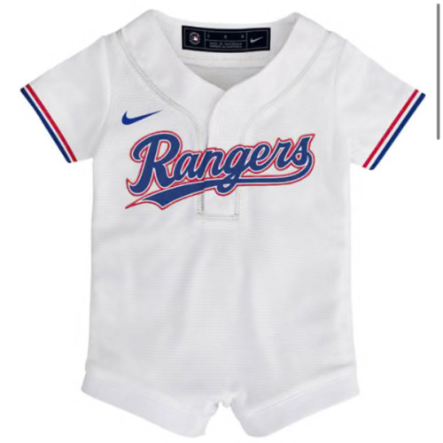 Texas Rangers Nike Baby White Home Replica Romper Baseball Jersey 6/9M - 133414699