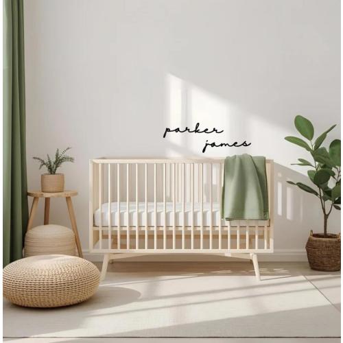 Nursery Name Sign | Baby Name Sign for Nursery | Wood Name Wall Sign | Cursive Name Sign