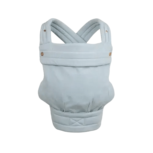 Mabē Monarch Ergonomic Baby Carrier – Premium Cotton Soft Structured Newborn to Toddler Carrier with Hip-Healthy Design, 3 Carry Positions (7-35lbs), Lightweight & Breathable, (Dream Wash Denim)