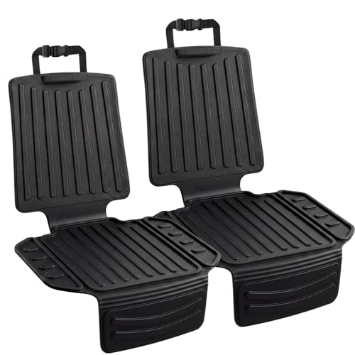 MOOREVER® Car Seat Protector for Child Car Seat, Carseat Protector Car Seat Cover Universal Fit for Baby & Pet Use, Waterproof Anti-Slip & Easy to Clean TPE Mat, 2PCS Black