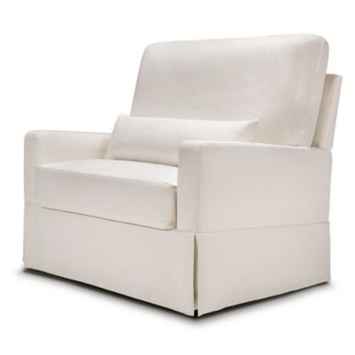 Namesake Crawford Pillowback Chair and a Half Comfort Swivel Glider - Performance Cream Eco Weave