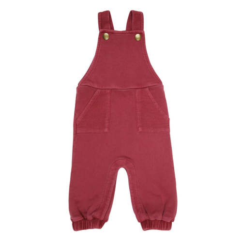 Loved Baby Organic French Terry Overall Romper - Appleberry