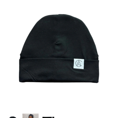 Satin Lined Jersey Beanie-Black – Aarin & Co.