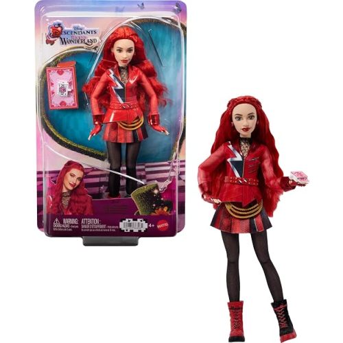 Mattel Disney Descendants: Wicked Wonderland, Red, Daughter of Queen of Hearts Fashion Doll, with Removable Outfit & Accessory, Inspired by the Movie