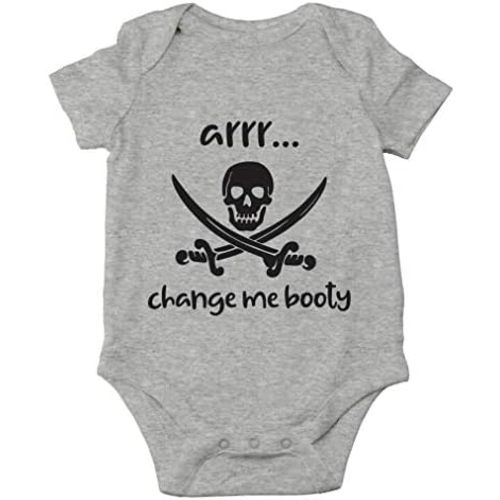 AW Fashions Arrr Change Me Booty Baby Bodysuit Fun and Adorable Newborn Clothing Trendy Infant Outfit