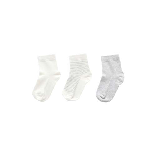 3 Sock Pack - Pale Grey Melange Pack - Purebaby - Purebaby