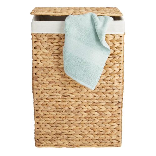 Natural Water Hyacinth Laundry Hamper, Small