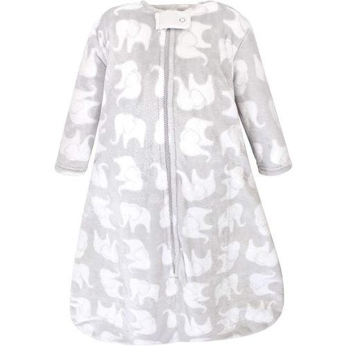 Hudson Baby Unisex Baby Plush Sleeping Bag, Sack, Blanket, Gray Elephant