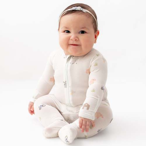 Farm Animals Zippered Footie