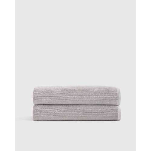 Turkish Ribbed Quick Dry Bath Sheet (Set of 2) in Grey