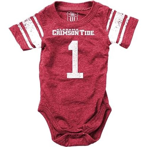Wes and Willy Infant College Football Jersey One Piece Bodysuit