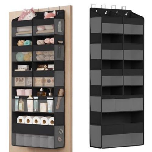 SONGMICS Over-the-Door Organizer, 9-Compartment, Foldable, Metal Hooks