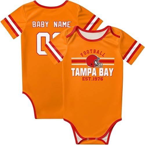 Custom Baby Bodysuits Romper 0-24 Month Baby Clothes Personalized Name Number for Boy Girl