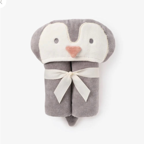 Penguin Hooded Baby Bath Wrap – Elegant Baby