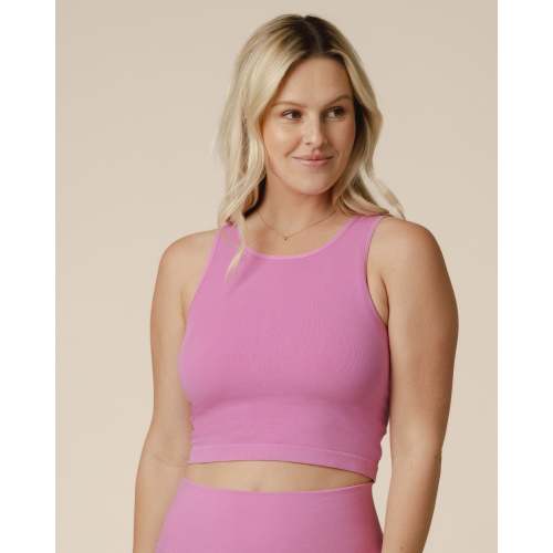Sublime® Bamboo Maternity & Nursing Longline Bra Top | Soft Fuchsia - Kindred Bravely