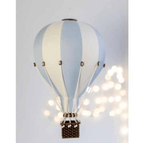 Hot Air Balloon (M) - Pastel Blue / Cream