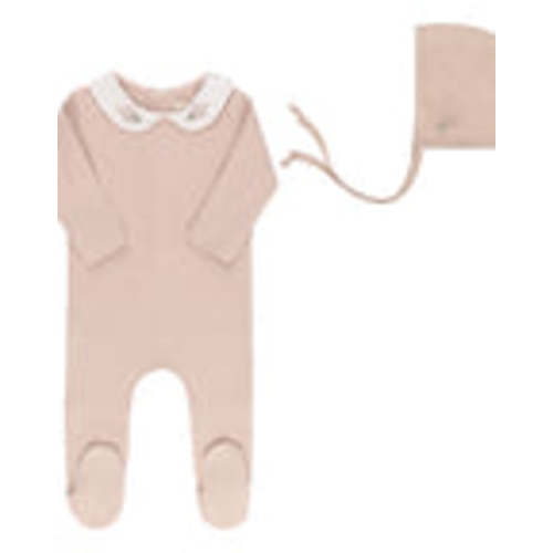 Organic Cotton Embroidered Collar Collection - Footie + Bonnet – Ely's & Co.