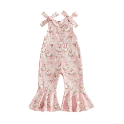 Toddler Cowgirl Outfit Baby Girl Romper Bell Bottom Flare Jumpsuit | Western Baby Girl Clothes, Toddler Bell Bottoms Romper, Tie Strap Flare Jumpsuit, Toddler Rodeo Outfit Farm Clothes