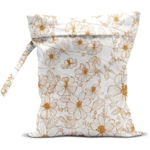 Wet Bag for Swimsuit Pool Travel Baby Cloth Diapers Dirty Yoga Gym Clothes Beach Bags Summer Gifts for Women Men Beach Vacation Essentials Sunflower Waterproof Wet Dry Bag Travel Laundry Bags