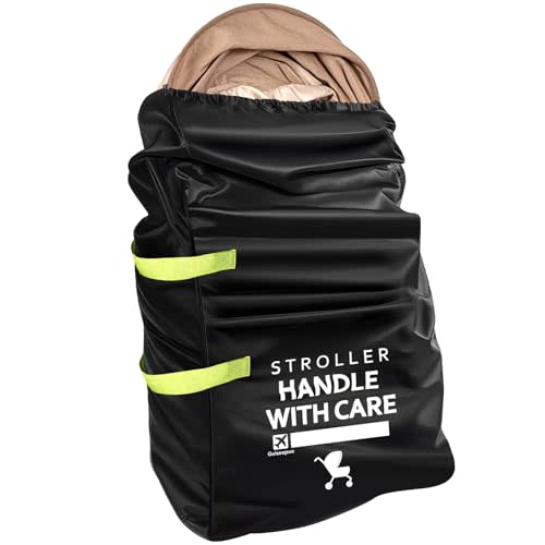 Guiseapue Stroller Bag for Airplane: Airplane Travel Essentials, Stroller Cover for Air Travel, 46" H x 21" W x 13" D for Single, Double, Jogging Stroller, Nuna Doona Cybex Mockingbird Uppababy