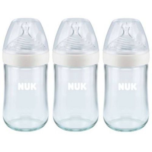 Nuk Glass Baby Bottles - 8 Fl Oz/3pk