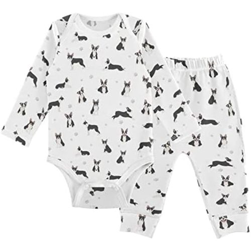 vvfelixl Baby Bodysuits Pants Sets Bernese Mountain Dog Long Sleeve Baby Clothes For Boys Girls 0-24 Months Puppy