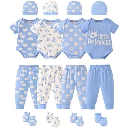 Newborn Baby Clothes Unisex Baby Layette Set Infant Romper Outfit 0-12M