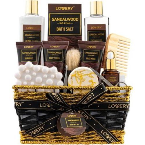 Fathers Day Gifts Lovery Mens Gift Set - 14 Pc Sandalwood Bath Gift Set - Personal Self Care Kit