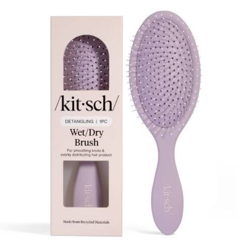 Kitsch Wet/Dry Brush Soft Violet: Hair Styling For All Hair Types, Detangling, 90% Recycled Materials