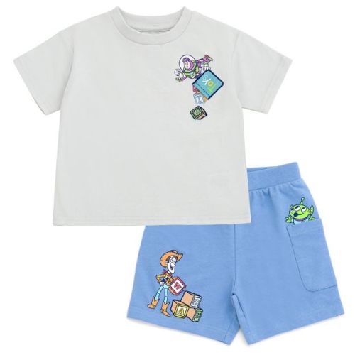 Disney T-Shirt French Terry Shorts Outfit Set Newborn to Infant