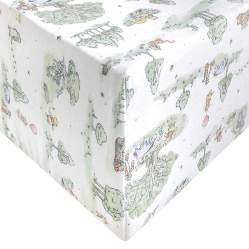 Premium Knit Fitted Crib Sheet - Hundred Acre Wood