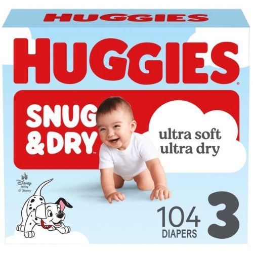 Huggies Snug & Dry Ultra Soft Diapers - Size 3 - 104ct