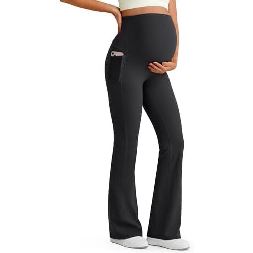 G4Free Women's BareFeel Maternity Flare Leggings