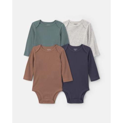 Baby Boy 4-Pack Long-Sleeve Multipack Bodysuits | Carter's