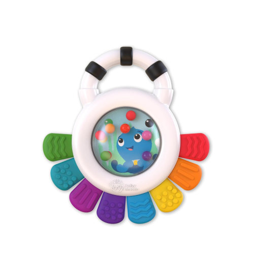 Baby Einstein Outstanding Opus The Octopus Sensory Rattle & Teether Multi-Use Toy, BPA Free & Chillable, 3 Months & up, Multicolored