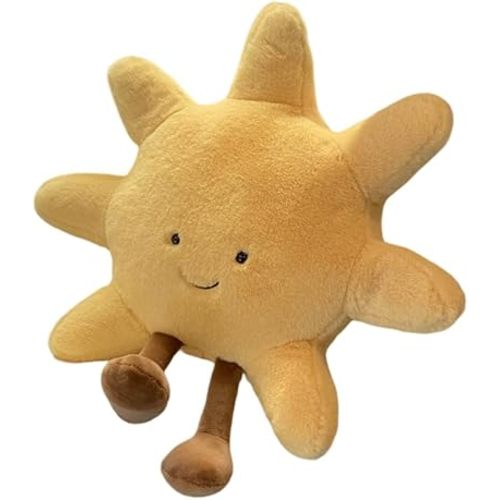 Fun Sun Plush Cute Stuffed Animal Plush Pillow Toys Smile Moon Sunshine Plushie Toy Gift for Children's Birthday and Christmas Decor (Sun)