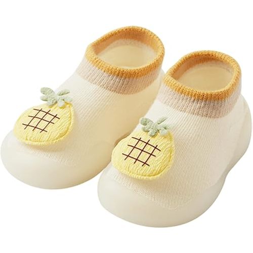 Bearbay Baby Socks Shoes Rubber Sole Non-Skid Indoor Floor Slipper for Unisex Newborn Infants Toddlers Boys Girls