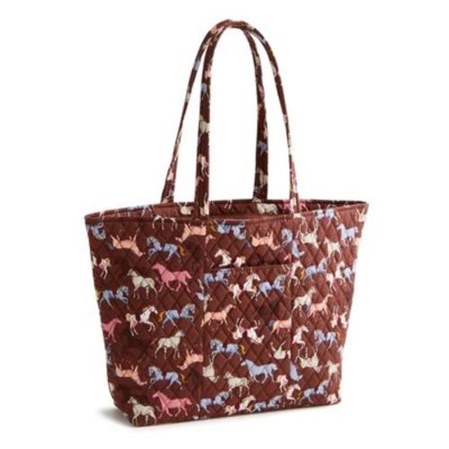 Vera Bradley Galloping Horses East West Tote Bag - Brown