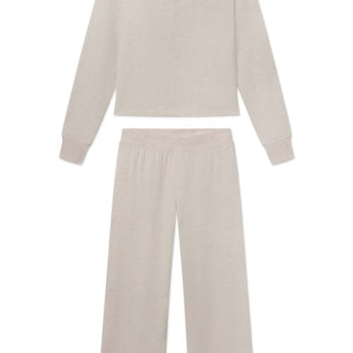 LAKE | Women | Lounge | Oat Heather Relax V Neck Set