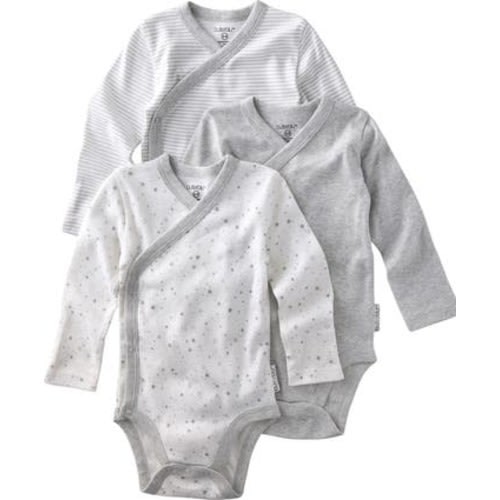 Sterling Side Snap Organic Cotton Assorted 3-Pack Bodysuits, 0-3M