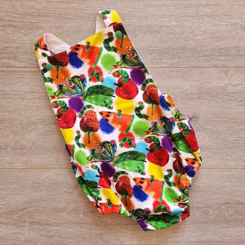 Hungry Caterpillar Romper, Caterpillar Outfit, Colourful Spots Romper, Summer Romper, Overall Romper, Hungry Caterpillar Boys Overalls ,