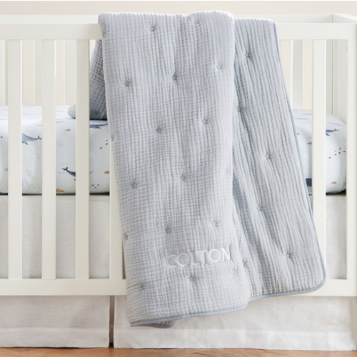 Cuddle Me Muslin Baby Quilt | Pottery Barn Kids