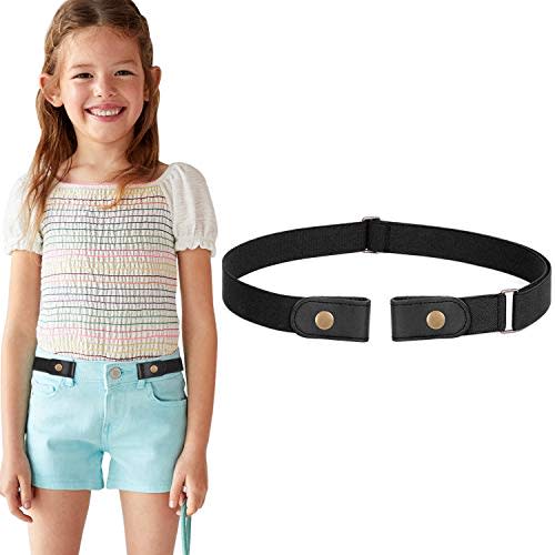 WERFORU No Buckle Stretch Belt for Child Boys and Girls Buckle Free Kids Belt Up to 24 Inches