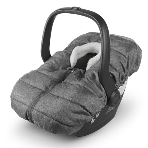 UPPAbaby CozyGanoosh for Aria and Mesa Infant Car Seat Carriers/Ultra-Plush, Weather-Proof/Charcoal Mélange