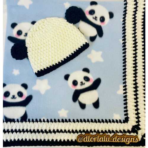 Panda Bear, Baby Blanket, Baby Shower Gift Set, Gift for New Parents
