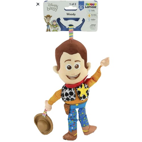 Lamaze CLIP AND GO WOODY ages 0+ Disney Pixar Toy Story Stroller Tactile Teether