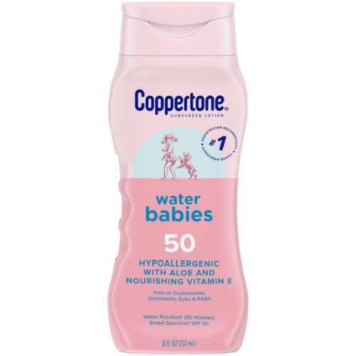 Coppertone WaterBabies SPF 50 Baby Sunscreen Lotion, Sunscreen SPF 50, 8 Fl Oz