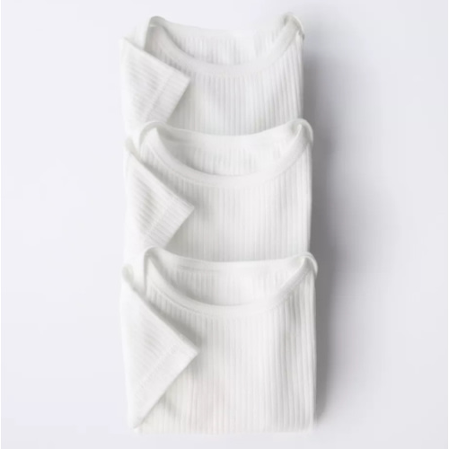 THREE-PACK OF BASIC ROUND NECK BODYSUITS - Oyster-white