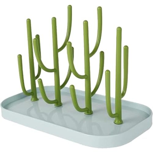 Bottle Drying Rack,Drying Rack for Kitchen Counter,Detachable Bottle Dryer Holder with Base.for Nipples,Cups,Pump Parts and Accessories(Green)